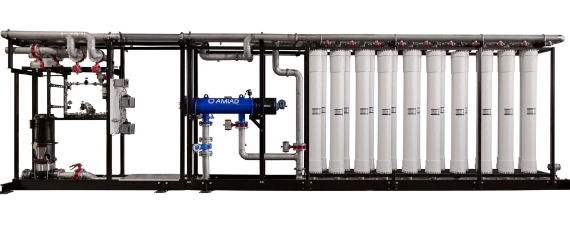 Ultrafiltration system used for pretreatment in mobile water treatment systems